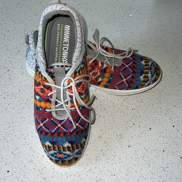 Minnetonka Orange Sunset Eco Anew Sneakers, Women’s Size 11 - Picture 5 of 10